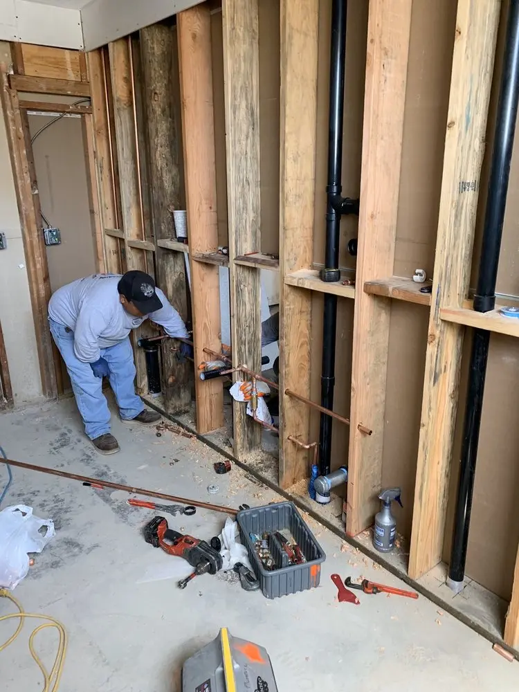 Commercial rough-in plumbing for Water Heater Replacement in Whitehall Corners